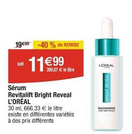 sérum revitalift bright reveal l'oréal