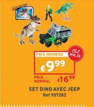 set dino avec jeep