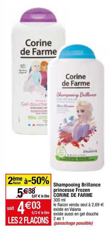 shampooing brillance princesse frozen corine de farme