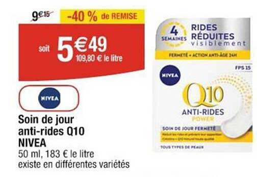 soin de jour anti-rides q10 nivea