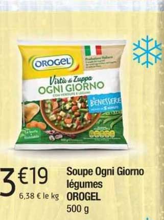 soupe ogni giorno légumes orogel