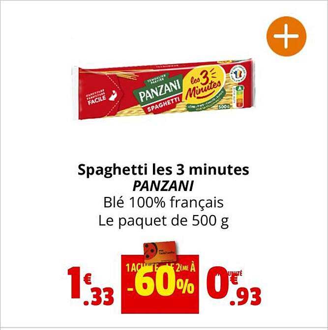 spaghetti les 3 minutes panzani