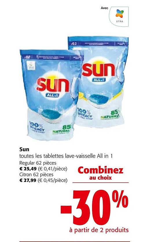 sun les tablettes lave-vaisselle all in 1