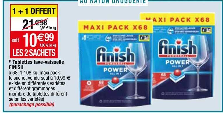 tablettes lave-vaisselle finish