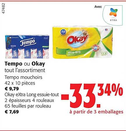 tempo ou okay tout l'assortiment