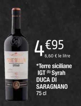 terre siciliane igt syrah duca di saragnano