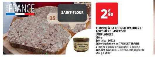 terrine à la fourme d'ambert aop mère lavergne uniplanèze