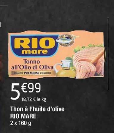 thon à l'huile d'olive rio mare