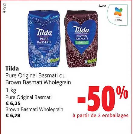 tilda pure original basmati ou brown basmati wholegrain