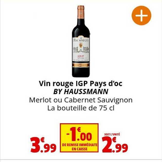 Vin Rouge Igp Pays D'oc By Haussmann