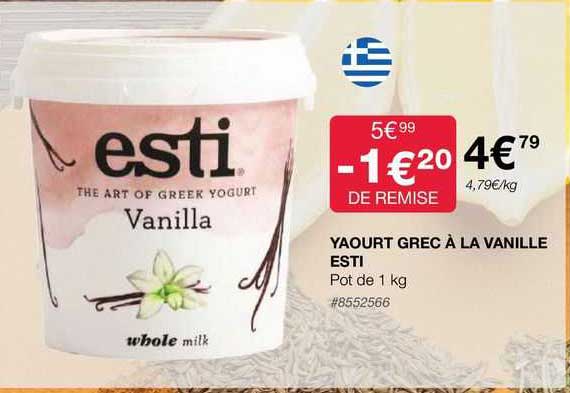yaourt grec à la vanille esti