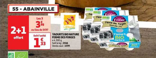 yaourts bio nature ferme des forges