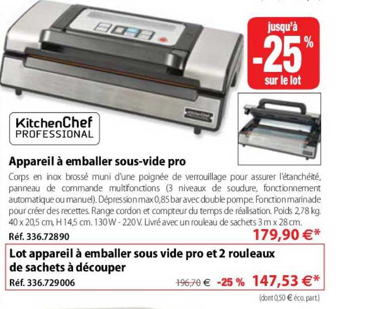 appareil à emballer sous vide pro