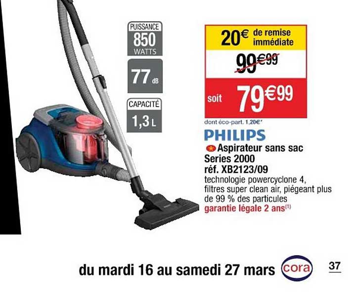aspirateur sans sac series 2000 philips