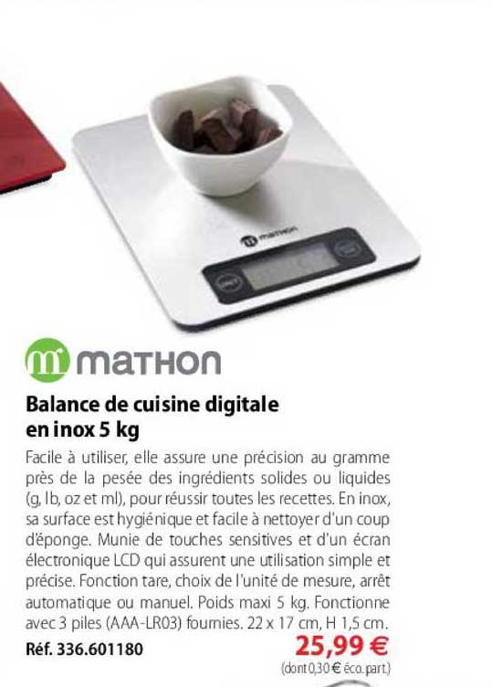balance de cuisine digitale en inox 5 kg