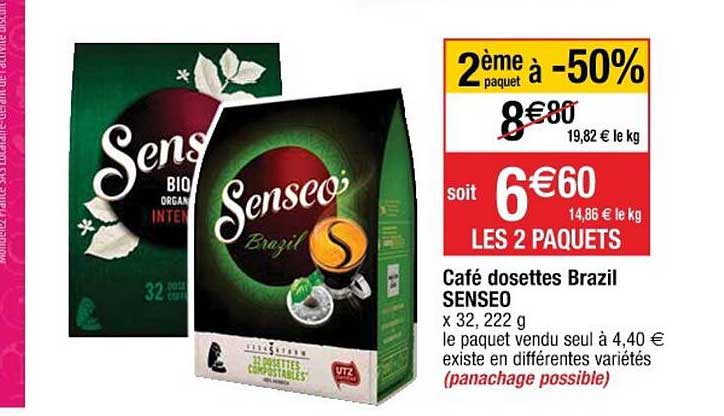 café dosettes brazil senseo