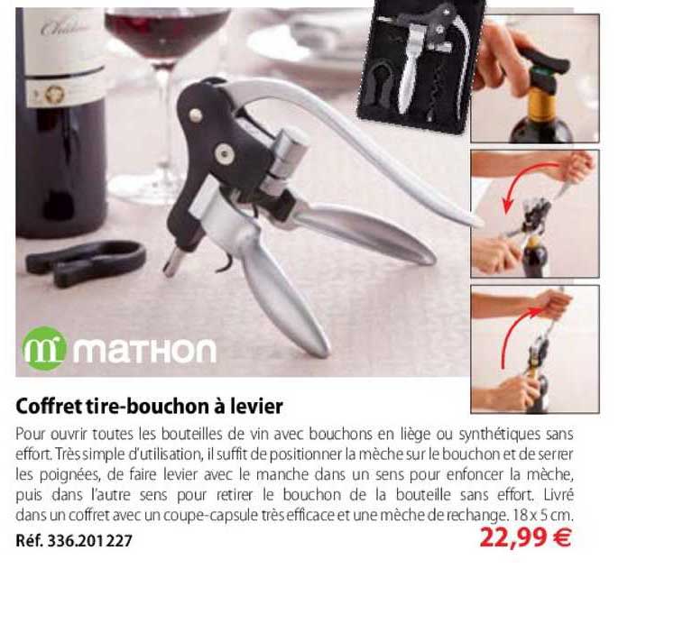 coffret tire bouchon à levier