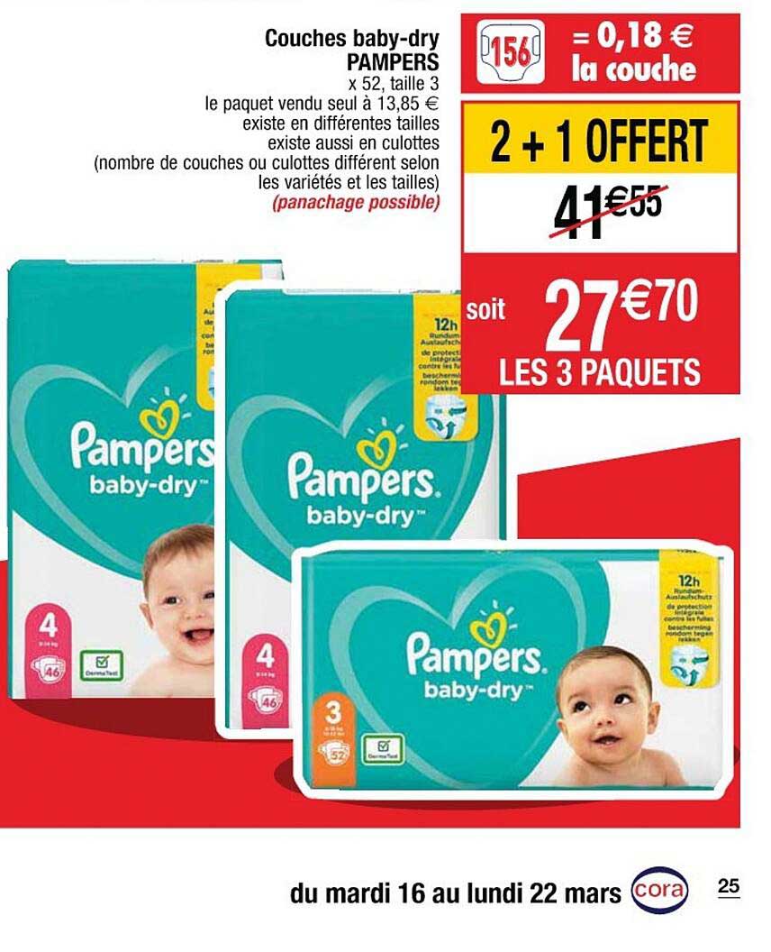 couches baby-dry pampers