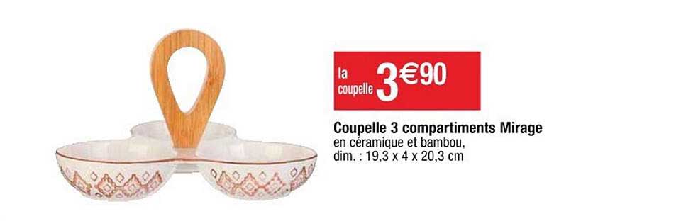 coupelle 3 compartiments mirage