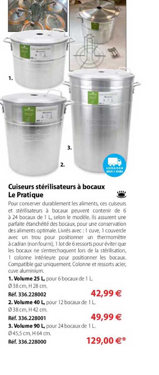 Cuiseur Stérilisateurs à Bocaux Le Pratique