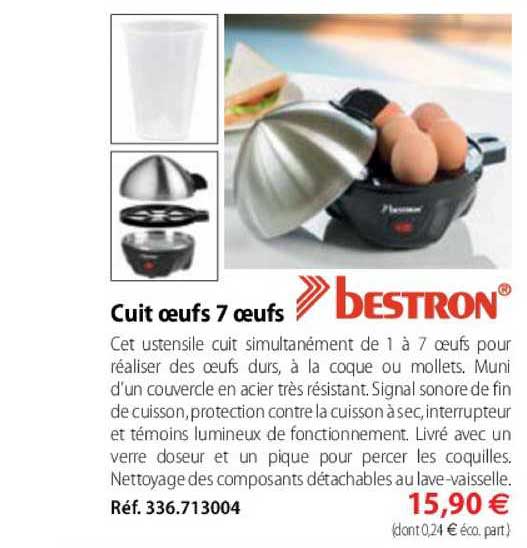 Cuit œufs 7 œufs Bestron