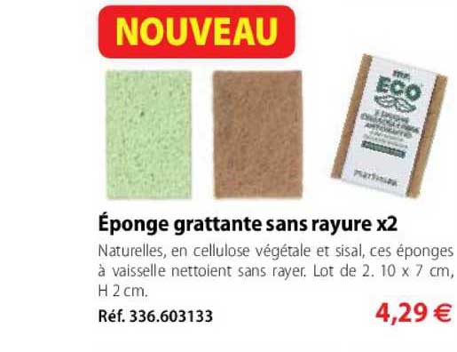 éponge grattante sans rayure x2