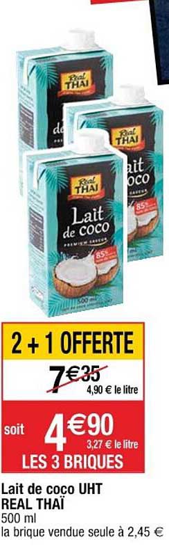lait de coco uht real thaï