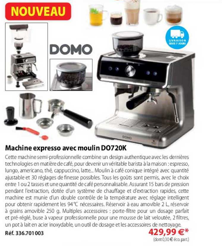 Machine Expresso Avec Moulin Do720k Domo
