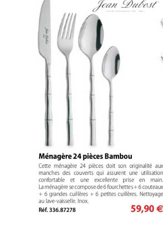 ménagère 24 pièces bambou jean dubost