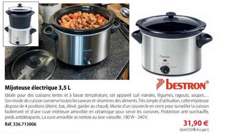 mijoteuse électrique 3.5l bestron