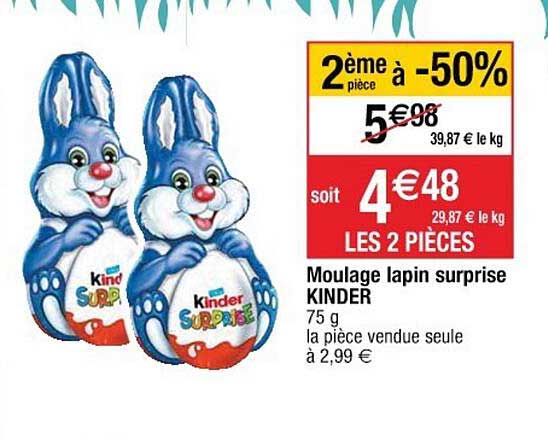 Moulage Lapin Surprise Kinder