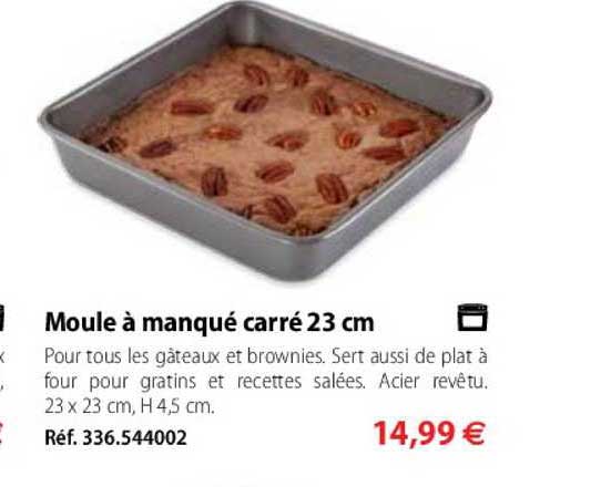 moule à manqué carré 23 cm