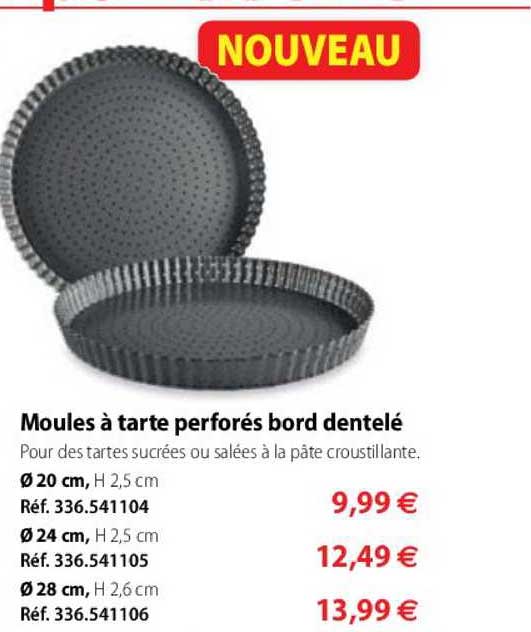 Moules à Tarte Perforés Bord Dentelé