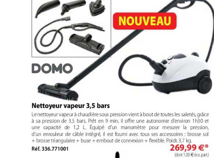 nettoyeur vapeur 3.5 bars domo