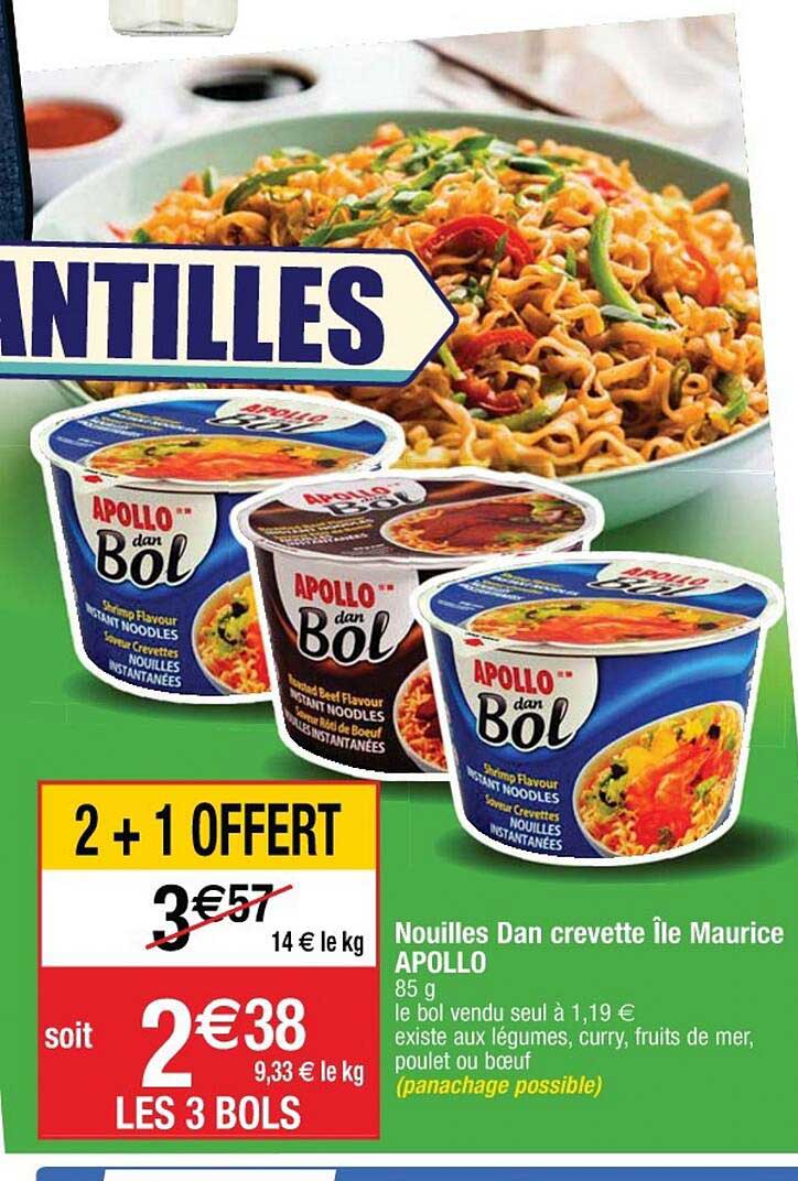 nouilles dan crevette île maurice apollo