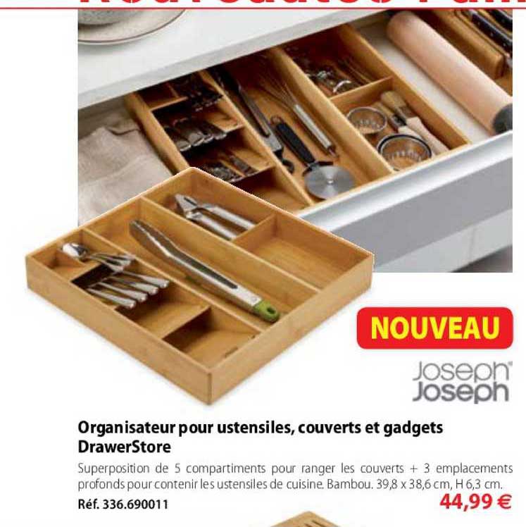 organisateur pour ustensiles couverts et gadgets drawerstore joseph joseph