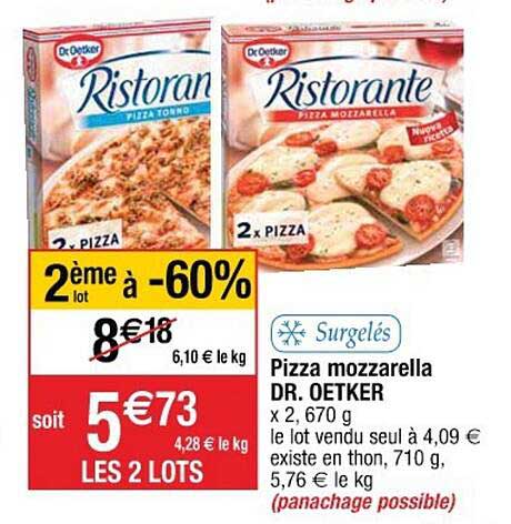 pizza mozzarella dr. oetker