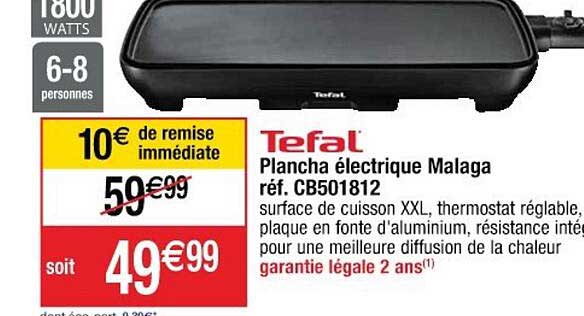 plancha électrique malaga tefal
