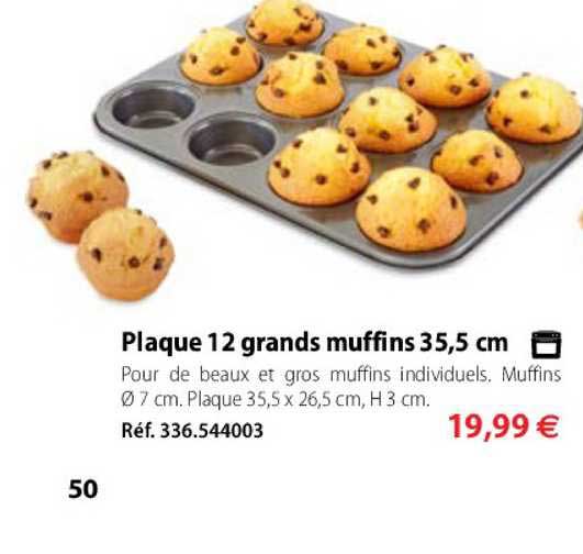 plaque 12 grands muffins 35.5 cm
