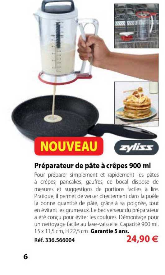 Préparateur De Pâte à Crêpes 900 Ml Zyliss