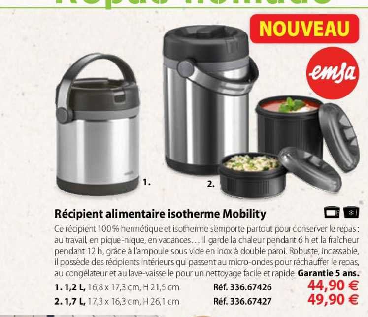 récipient alimentaire isotherme mobility emsa