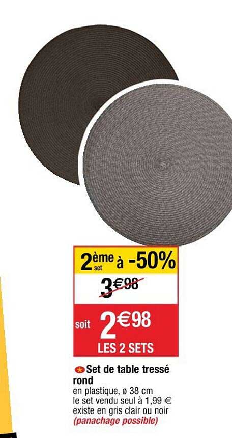 Set De Table Tressé Rond