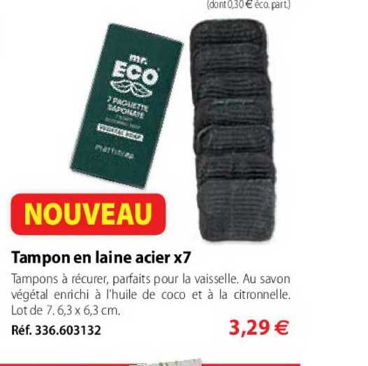 tampon en laine acier x7