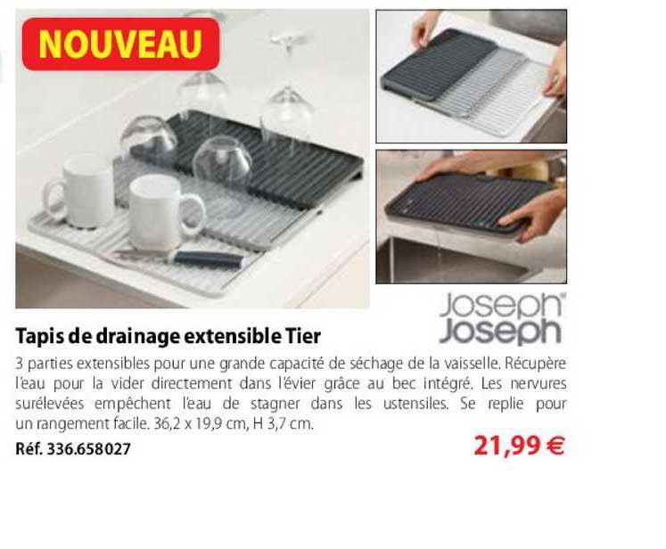 tapis de drainage extensible tier joseph joseph