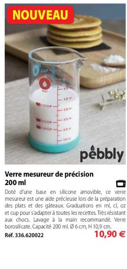 verre mesureur de précision 200 ml