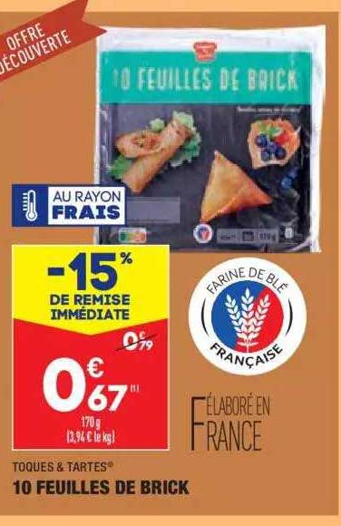 10 feuilles de brick toques & tartes