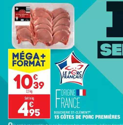 15 Côtes De Porc Premières Boucherie St-clément