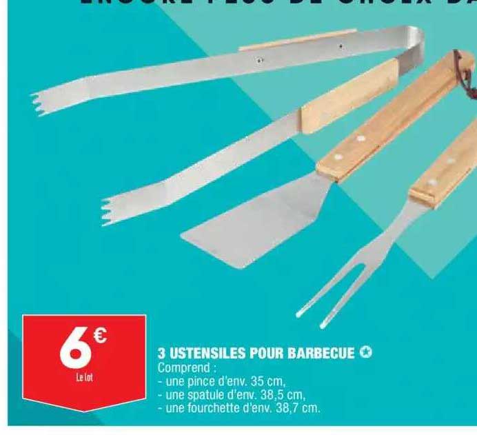 3 Ustensiles Pour Barbecue