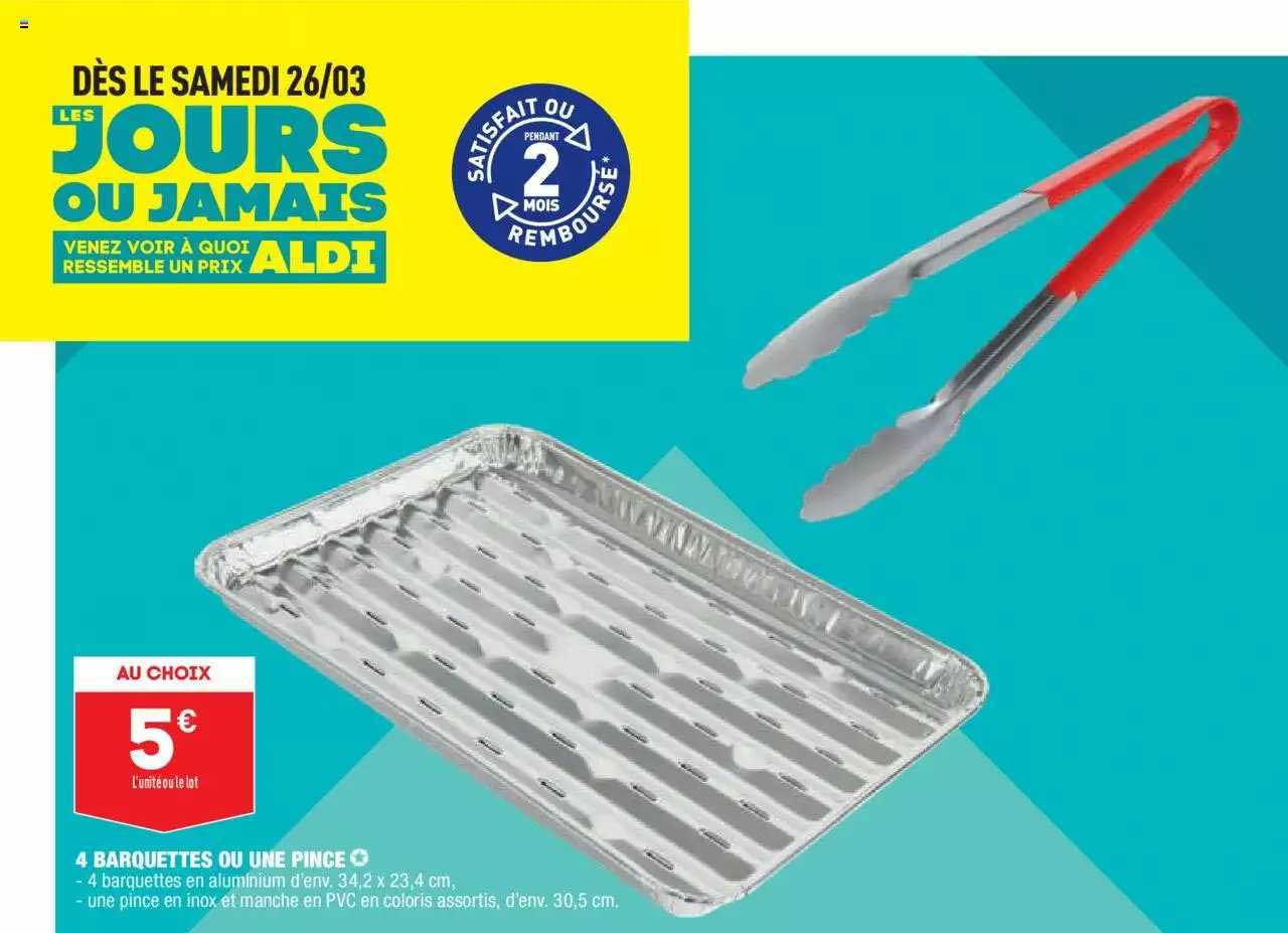 4 barquettes ou une pince