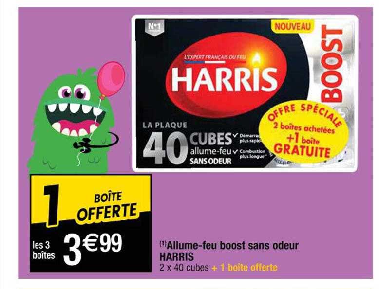 allume-feu boost sans odeur harris